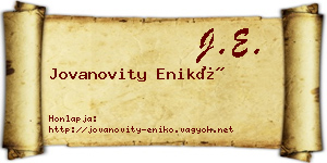 Jovanovity Enikő névjegykártya